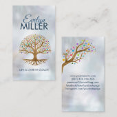 Tree of life - Yggdrasil – ドットカラフル葉 名刺 (正面/裏面)