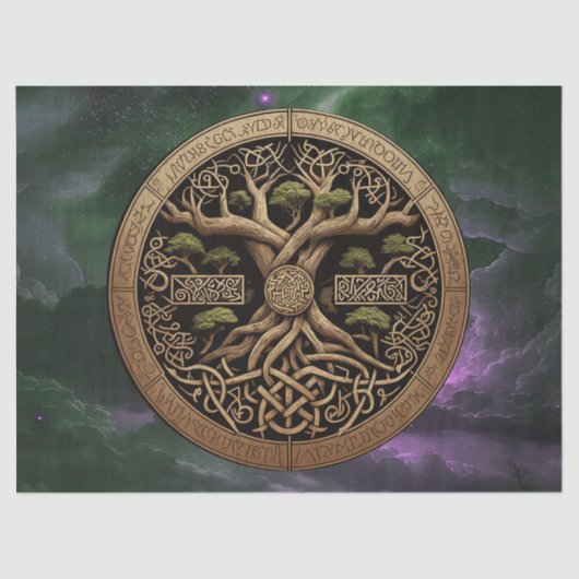 Tree of Life Yggdrasil Decompage 薄葉紙 (正面)