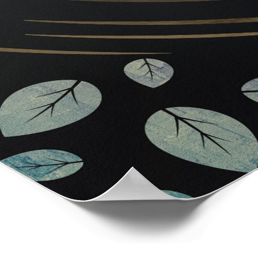 Tree of life - Yggdrasil - Gold & Painted Texture ポスター (角)