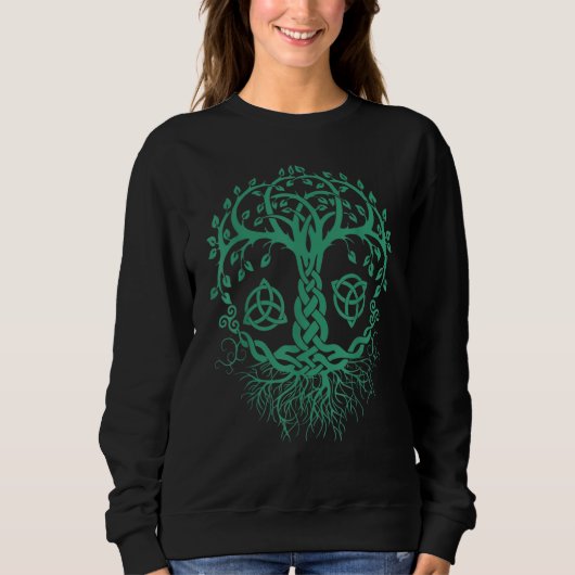 Tree Of Life Yggdrasil Viking Celtic Norse Myths スウェットシャツ (正面)