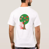 Tree of Love Tシャツシンプルデザイン(背中の) Tシャツ (裏面)