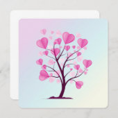 Tree of Love Tree of Lovesハートピンクパステルウォーターカラー (正面/裏面)