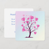 Tree of Love Tree of Lovesハートピンクパステルウォーターカラー (正面/裏面)