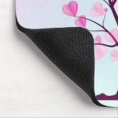 Tree of Love Tree of Lovesハートピンクパステルウォーターカラー マウスパッド (コーナー)