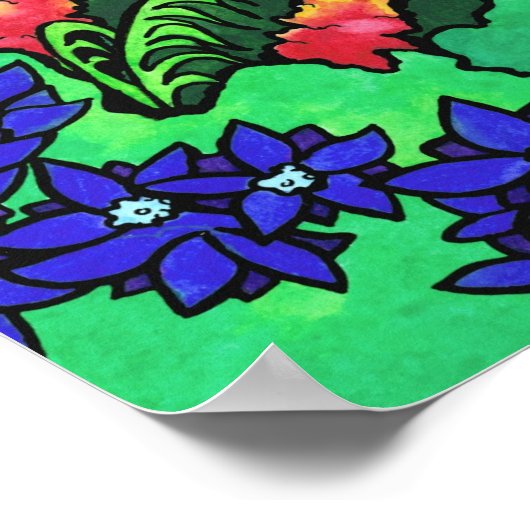 "Tree of Secrets" Fairy Dragon Fantasy Forest Art ポスター (角)