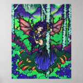 "Tree of Secrets" Fairy Dragon Fantasy Forest Art ポスター (正面)