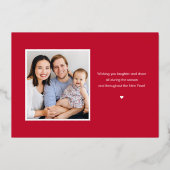 Tree of Words Foil Holiday Card編集可能カラー 箔招待状 (裏面)