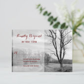 Tree Path Country Weding素朴 RSVPカード (スタンド正面)