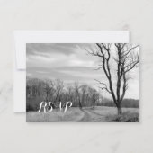 Tree Path Country Weding素朴 RSVPカード (裏面)