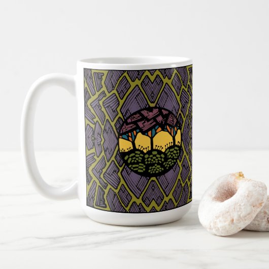 Tree pattern コーヒーマグカップ (ドーナツ)