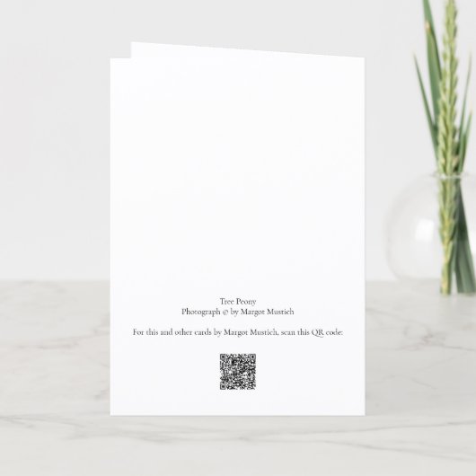 Tree Peony Blank Note Card シーズンカード (裏面)
