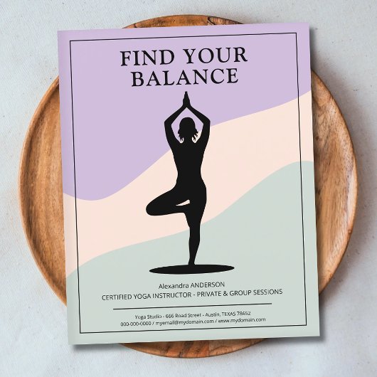 Tree Pose - Clean Yoga Instructor チラシ