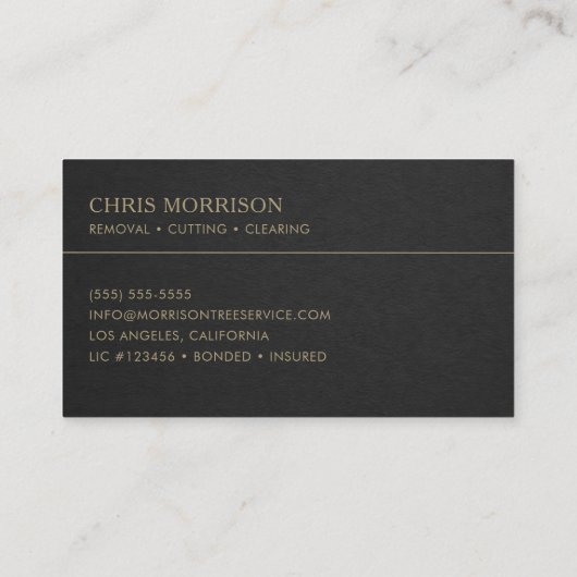 Tree Removal Business Card 名刺 (裏面)