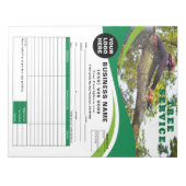 Tree Removal Service Invoice Estimate Template ノートパッド (正面)