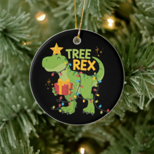 Tree Rex恐竜ファミリー クリスマス グループ おそろい セラミックオーナメント