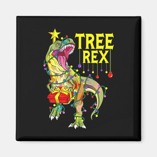Tree Rex! 楽しいクリスマスの古生物学者 マグネット (正面)