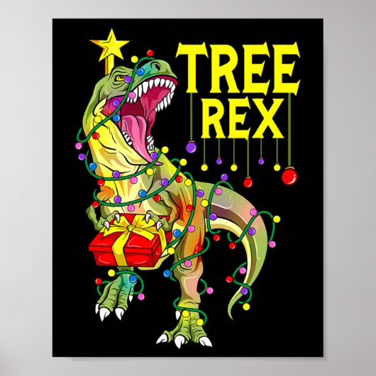 Tree Rex！面白いクリスマスの古生物学者 ポスター (正面)