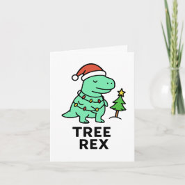 Tree Rex - 面白いクリスマスカード シーズンカード
