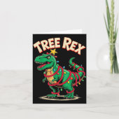 Tree Rex Christmas Costume T-rex Dinosaur Xmas Lig カード (正面)