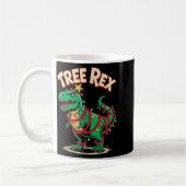 Tree Rex Christmas Costume T-rex Dinosaur Xmas Lig コーヒーマグカップ (左)