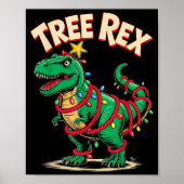Tree Rex Christmas Costume T-rex Dinosaur Xmas Lig ポスター (正面)