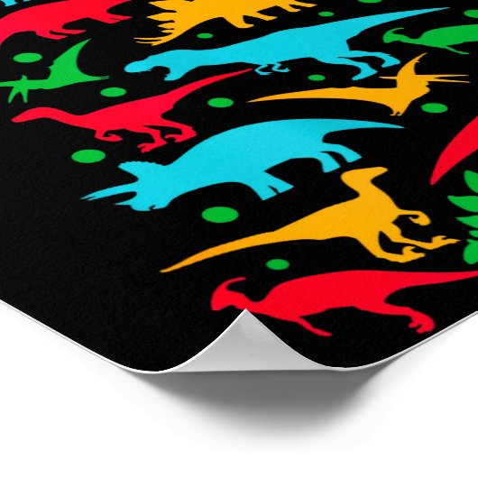 Tree Rex Dinosaur Dino Tree Christmas Tree Funny  ポスター (角)