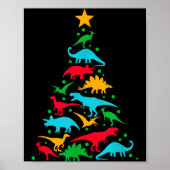 Tree Rex Dinosaur Dino Tree Christmas Tree Funny  ポスター (正面)