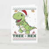 Tree-Rex Funny Dinosaur Pun T-Rex Card カード (正面)