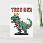 Tree Rex Ugly Christmas Sweater Dinosaur  カード (正面)