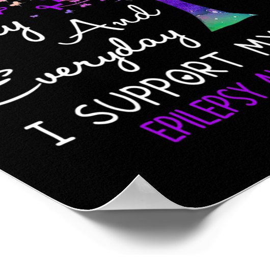 Tree Ribbon I Support My Heroてんかん認識度 ポスター (角)