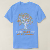 Tree Ribbon I Wear Orange ADHD Awareness  Tシャツ (デザイン正面)