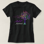 Tree Ribbons Alz Awareness Support Alz Warrior Gif Tシャツ (デザイン正面)