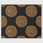Tree Rings Seamless Pattern. Saw cut tree trunk ba ラッピングペーパー (フラット)
