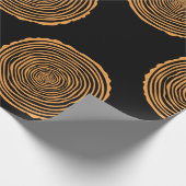 Tree Rings Seamless Pattern. Saw cut tree trunk ba ラッピングペーパー (角)