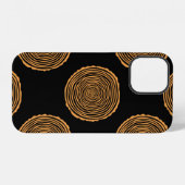 Tree Rings Seamless Pattern. Saw cut tree trunk ba iPhoneケース (裏面横)