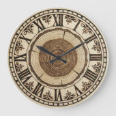Tree Rings Wall Clock  ラージ壁時計 (正面)