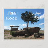 Tree Rock、中間州80の中央値、Buford Wyoming ポストカード (正面)