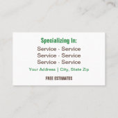 Tree Service名刺 名刺 (裏面)