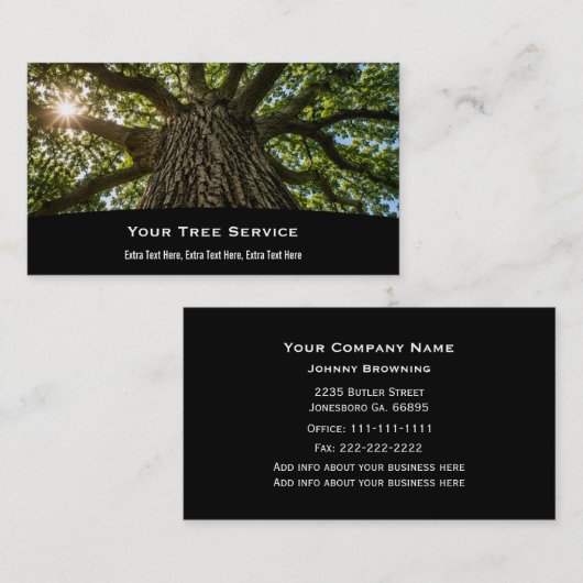 Tree Service名刺 名刺 (正面/裏面)
