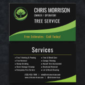 Tree Service Arborist Black Green  名刺