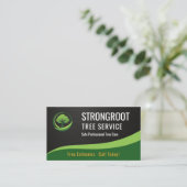 Tree Service Arborist QRコード メタリック 名刺 (スタンド正面)