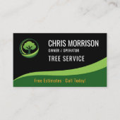 Tree Service Arborist QR Code 名刺 (正面)