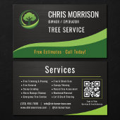 Tree Service Arborist QR Code Metallic 名刺