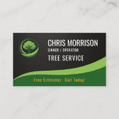 Tree Service Arborist QR Code Metallic 名刺 (正面)