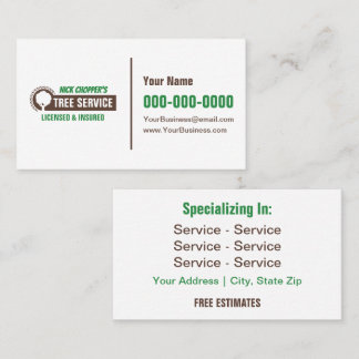 Tree Service Business Card 名刺
