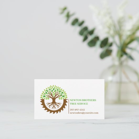 Tree Service Business Card Template 名刺 (スタンド正面)