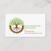 Tree Service Business Card Template 名刺 (正面)