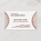 Tree Service Business Card Template 名刺 (裏面)