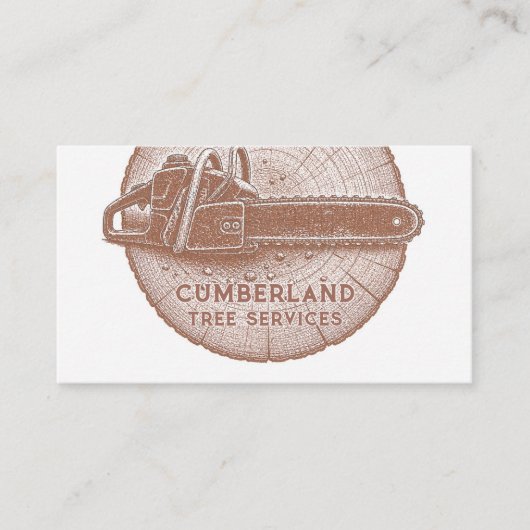 Tree Service Business Card Template 名刺 (正面)