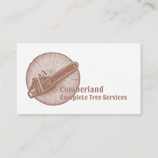 Tree Service Business Card Template 名刺 (正面)